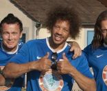 Ramzy, Franck Dubosc, JoeyStarr, Gad Elmaleh et Omar Sy dans Les Seigneurs. 