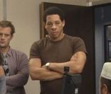 Jérémie Elkaïm, Naidra Ayadi, Nicolas Duvauchelle et JoeyStarr dans Polisse 