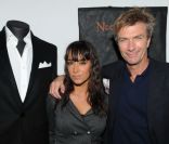 Philippe Caroit et Karine Lima lors de l'inauguration de la boutique pour homme NeoMundo, à Paris, le 18 octobre 2011