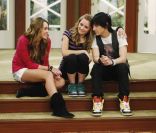 Miley Cyrus, Emily Osment et Mitchel Musso dans la série  Hannah Montana .