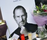 Hommage à Steve Jobs, à Londres, le 7 octobre 2011.