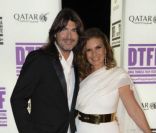 Stéphane Rolland et l'actrice Yousra lors de la présentation du film Or Noir au festival du film de Tribeca à Doha le 25 octobre 2011