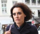 Inès de la Fressange lors des obsèques de Loulou de la Falaise, jeudi 10 novembre 2011, à l'église Saint-Roch à Paris
