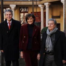 Inès de la Fressange et Christian Clavier lors de la 151ème vente de charité des vins des Hospices de Beaune, à Beaune, le 20 novembre 2011