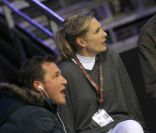Benjamin Castaldi et son épouse Vanessa lors du coup d'envoi des Gucci Masters, à Villepinte, le 1er décembre 2011.