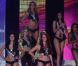 Les douze demi-finalistes de Miss France 2012 sur un tableau Pocahontas, samedi 3 décembre 2011, à Brest