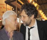 Guy Bedos et Stéphane Guillon, à Paris, le 29 mars 2010.