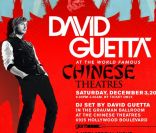 Flyer de la soirée David Guetta au Grauman's Chinese Theater, à Los Angeles, le 3 décembre 2011.