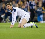 David Beckham épuisé par son match le 6 décembre 2011 à Melbourne