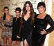 Kim Kardashian, Kourtney, Khloe et Kris Jenner à l'occasion de l'inauguration de la boutique kardashian Khaos à Las Vegas le 15 décembre 2011