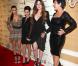 Kim Kardashian, Kourtney, Khloe et Kris Jenner à l'occasion de l'inauguration de la boutique kardashian Khaos à Las Vegas le 15 décembre 2011
