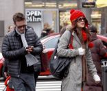 David Arquette et sa nouvelle compagne Christina McLarty le 20 décembre 2011 dans les rues de New York