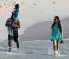 Djimon Hounsou, sa compagne Kimora Lee Simmons et leur fils Kenzo sur la plage de St Barth le 23 décembre 2011