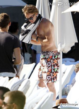 Tom Felton à Miami en vacances le 28 décembre 2011