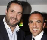 Bruce Toussaint et Nikos Aliagas chez Europe 1 en novembre 2011