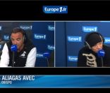 Nikos Aliagas recçoit Pascal Obispo sur Europe 1 dans la matinale de Bruce Toussaint