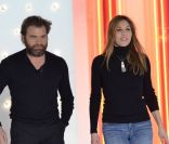 Clovis Cornillac et Mathilde Seigner lors de l'émission Vivement Dimanche enregistrée le 4 janvier 2012 au Studio Gabriel à Paris