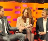 Gerard Butler, Karen Gillan et Martin Freeman lors de l'enregistrement de l'émission The Graham Norton Show à Londres le 5 janvier 2012