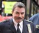 Tom Selleck sur le plateau de tournage de la série Blue Blood le 9 décembre 2011 à New York