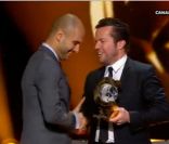 Pep Guardiola sacré meilleur entraîneur le 9 janvier 2012 à Zurich lors la cérémonie du Ballon d'Or