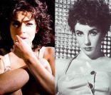 Lindsay Lohan (Inferno) et Elizabeth Taylor (1954, archives).