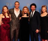Andrea Riseborough,James D'Arcy, Madonna, Richard Coyle et Natalie Dormer lors de l'avant-première du film W.E. à Londres le 11 janvier 2012