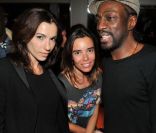 Aure Atika, Elodie Bouchez et Marco Prince lors de la soirée de lancement du nouveau bar panoramique de l'Hôtel Concorde La Fayette La Vue le jeudi 19 janvier 2012 à Paris