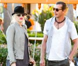 Gwen Stefani, en compagnie de son mari Gavin Rossdale et leurs fils Kingston et Zuma, dans un parc de Los Angeles le 29 janvier 2012