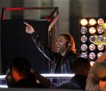 David Guetta déchaîné sur le tournage d\'une pub pour la Renault Twizy, à Los Angeles le 1er février 2012