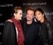 Laeticia et Jonny Hallyday, aux côtés d'Hoda Roche, au lancement du sac Vavavoom de Valentino, vendu en édition limitée et en exclusivité au magasin Montaigne Market à Paris, le 25 janvier 2012