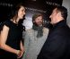Zofia et Jean Reno entourent Madz Kornerup au lancement du sac Vavavoom de Valentino, vendu en édition limitée et  en  exclusivité au magasin Montaigne Market à Paris, le 25 janvier 2012