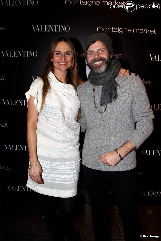 Andrea et Madz Kornerup (fondateur de Shamballa Jewels) au lancement du sac Vavavoom de Valentino, vendu en édition limitée et  en  exclusivité au magasin Montaigne Market à Paris, le 25 janvier 2012
