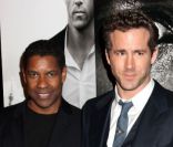 Denzel Washington et Ryan Reynolds lors de la première de Safe House (Sécurité Rapprochée) au SVA Theater de New York City le 7 février 2012