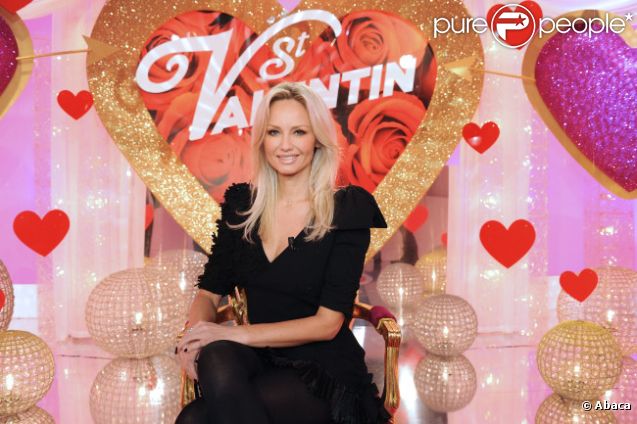 Adriana Karembeu lors de l'enregistrement de l'émission En attendant la Saint Valentin, diffusée le 13 février 2012 sur France 3 