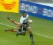Jonah Lomu dans ses exploits, aujourd'hui dans l'attente d'une greffe d'un rein