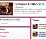 Capture d'écran du compte Twitter de François Hollande, le 15 février 2012.