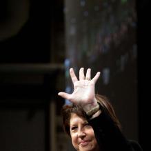 Martine Aubry au Bourget, le 22 janvier 2012.<br />