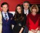 Victoria Beckham au milieu des onze ambassadeurs de la campagne Britain's Great, lancée à New York dans la gare Grand Central. Le 15 février 2012.