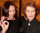 Charlotte Rampling et Macha Méril célèbrent la sortie  du livre Version originale de Henry Chapier, à Paris le 15 février  2012.