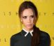 Victoria Beckham, radieuse dans un total look bleu marine signé de son propre label, est de retour à Londres pour lancer sa dernière collection chez Harvey Nichols. Le 17 février 2012.