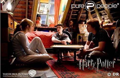 Harry (Daniel Radcliffe), Ron (Rupert Grint) et Emma Watson (Hermione)