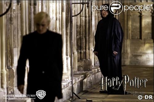 Tom Felton (Malfoy) et Alan Rickman (Severus Rogue) 
