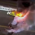 Juan Pablo Montoya : Après un terrible accident, sa voiture prend feu