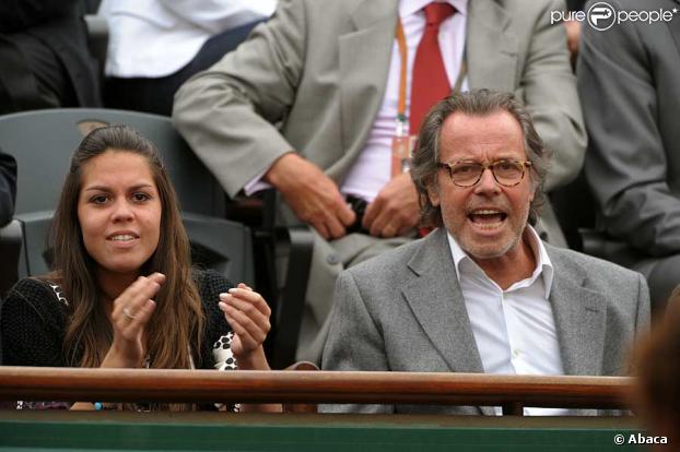Michel Leeb et sa fille à Roland Garros