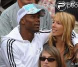 Sylvain Wiltord et sa compagne à Roland Garros