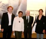 Pierre Marcel, Jacqueline Tabarly, Jacques Perrin, Marie Tabarly et Charles Berling