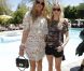 Emma Hill, directrice artistique de Mulberry et Kate Bosworth à la pool party Mulberry à Palm Springs, en marge du festival Coachella le samedi 14 avril 2012
