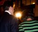 Audrey Pulvar et Arnaud Montebourg le soir du premier tour des primaires socialistes, à Paris, le 9 octobre 2011.