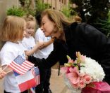 Valérie Trierweiler visite une école française de Chicago, le 21 mai 2012.