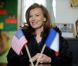 Valérie Trierweiler visite une école française de Chicago, le 21 mai 2012.